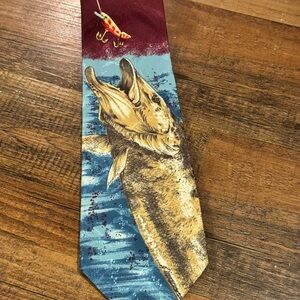 Field Wear Men’s Necktie Fishing Sport Lure Wildlife Dress 100% Silk